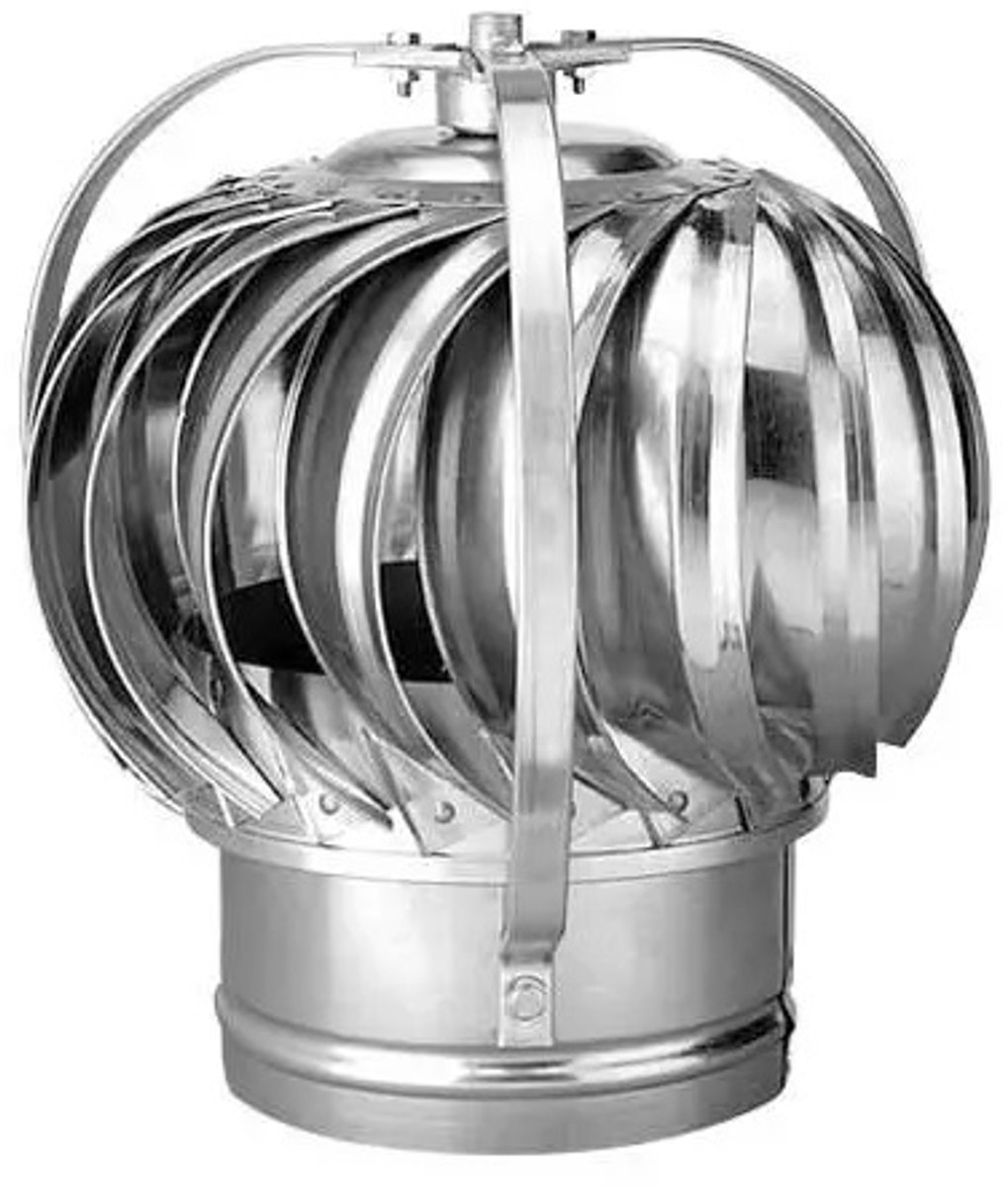 Anjo Penn 300mm windgedreven ventilator schoorsteen ventilatiekanaal metaal 254m3/h