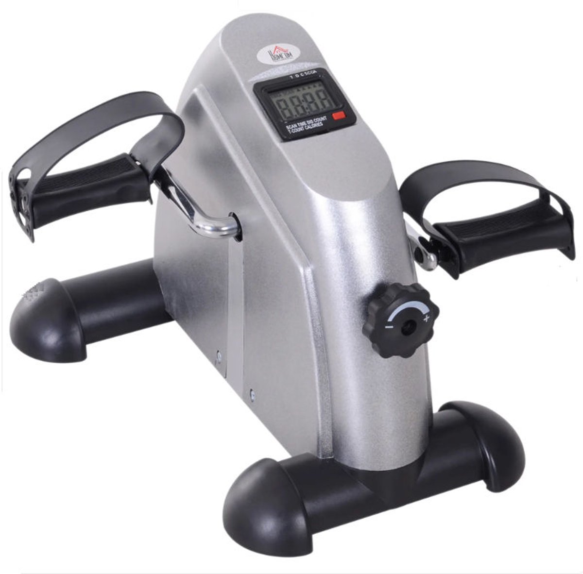 Trainingsfiets apparaat met LCD-display metaal zwart 39 x 40