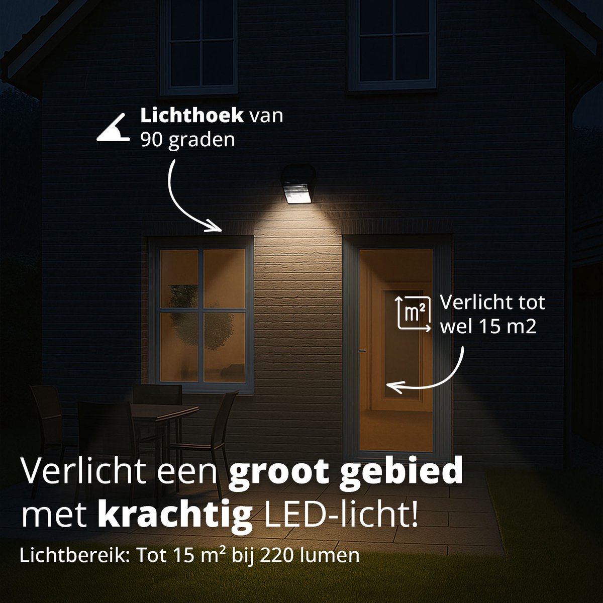 FlinQ Gaia - Smart Solar Tuinlamp - Bewegingssensor - 2-pack - Zwart