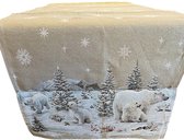 Chemin de table - Tissu Gobelin - Noël - neige - ours polaires - ours polaire - Hiver - Chemin de table 40 x 100 cm