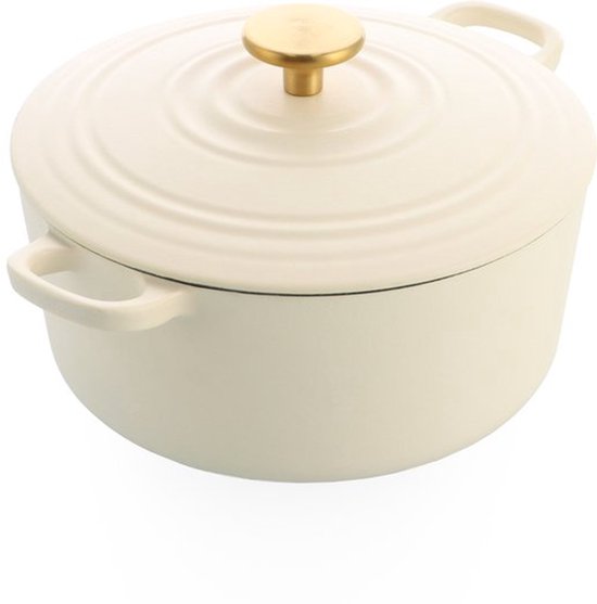 thumbnail: BK Bourgogne Geëmailleerd Gietijzeren Dutch Oven 24cm 4,2L Zonnig Geel
