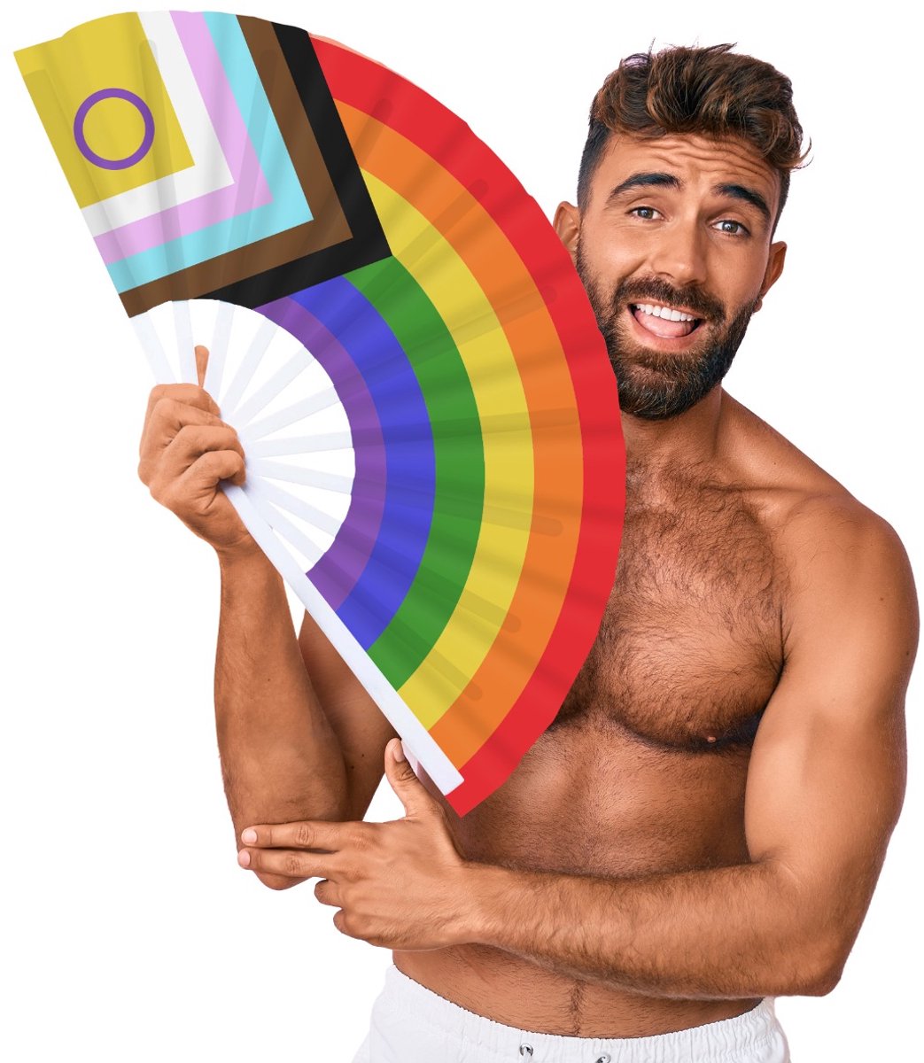 lgbtqia - ventilator - 64 cm - regenboog