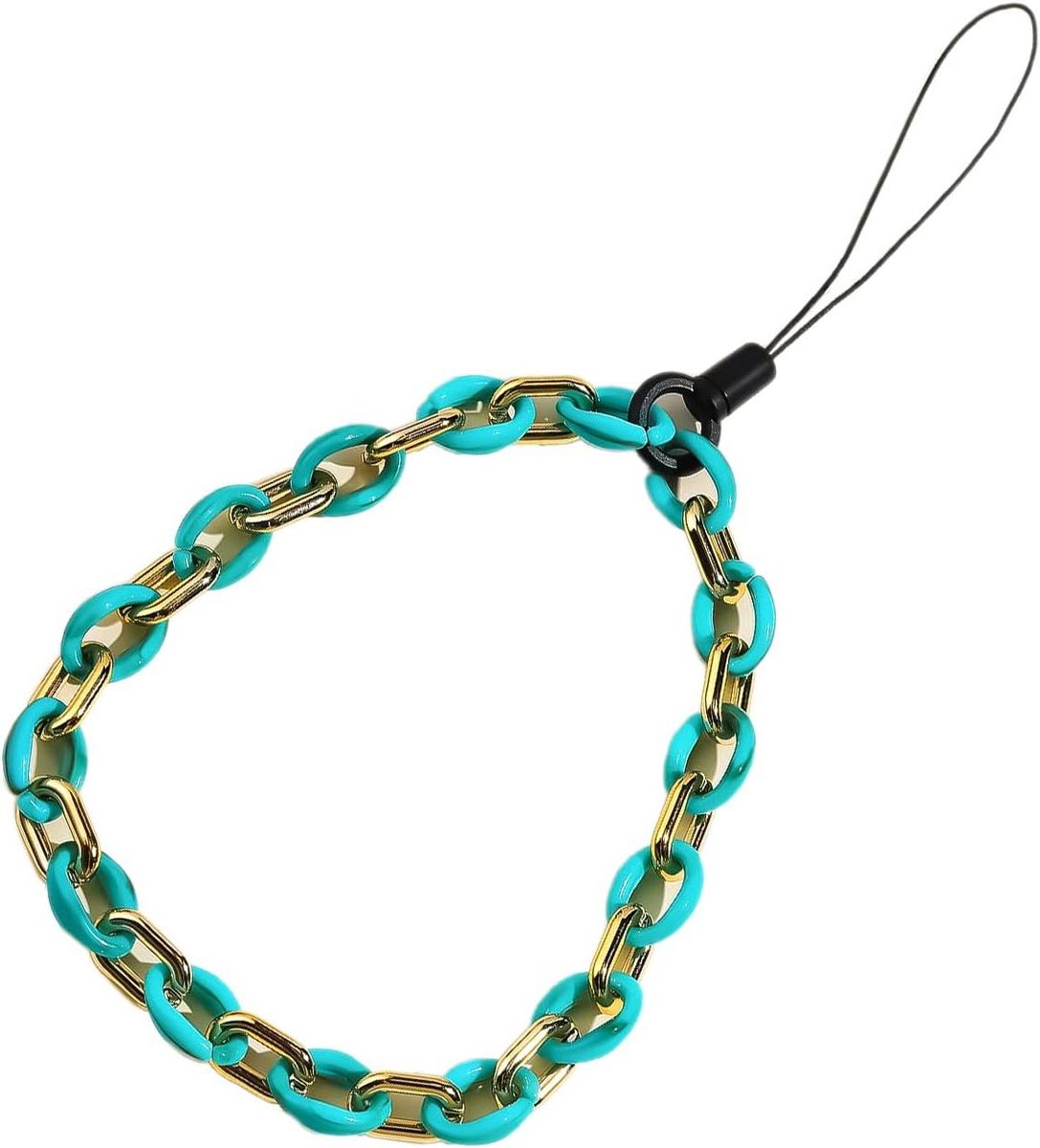 Duories Universele Telefoonketting met Acryl Ringgesp en Parels - Smartphone Sieraden - Anti-verlies Mobiele Telefoonketting - Hangende Chian