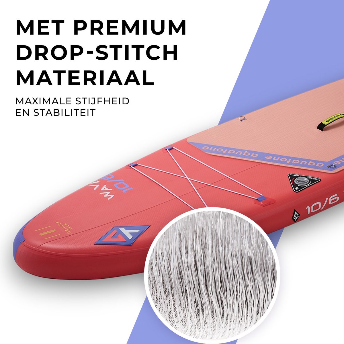 Aquatone Wave Premium SUP Board 10'6 - Opblaasbaar Paddle Board - Complete Set - Max. 143KG - 320x81cm – foto 5