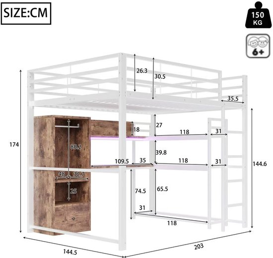 hoogslaper met bureau en kast (2026) Bestsellers