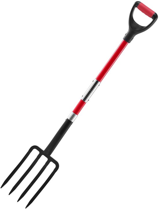 Mestvork met 4 Tanden En Glasvezel Handvat, 1150 Mm Lang, Mestvork met Gesmeed Stalen Y-Handvat voor Hooien, Composteren, Verplanten En Grondbeluchting — afbeelding 2