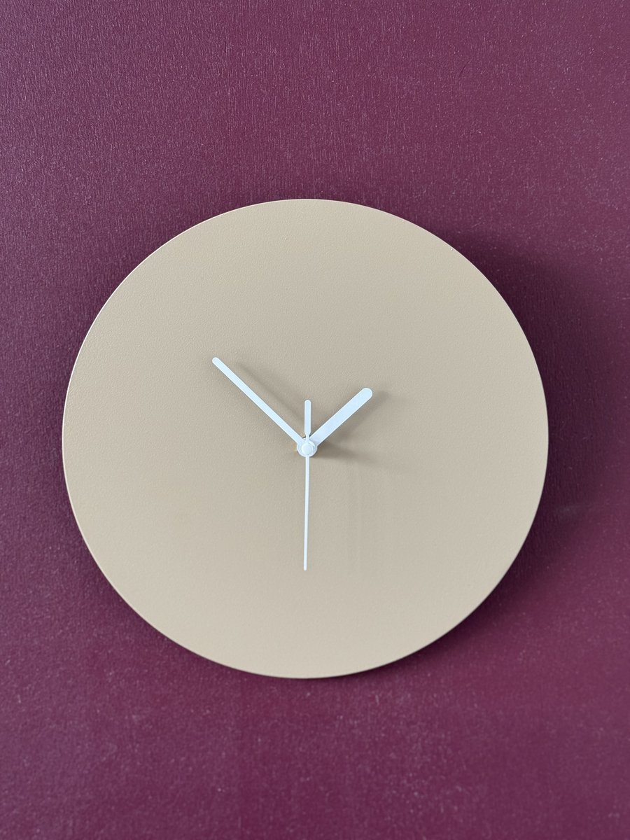 Klok ECLIPSE - GRIJSBEIGE - Wandklok