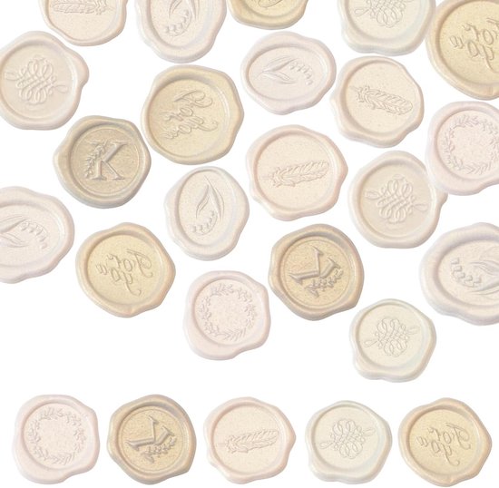 Pink Pre-Made Wax Seal Stickers - 54 Piece Adhesive Seals For Wedding Invitations & Craft Projects