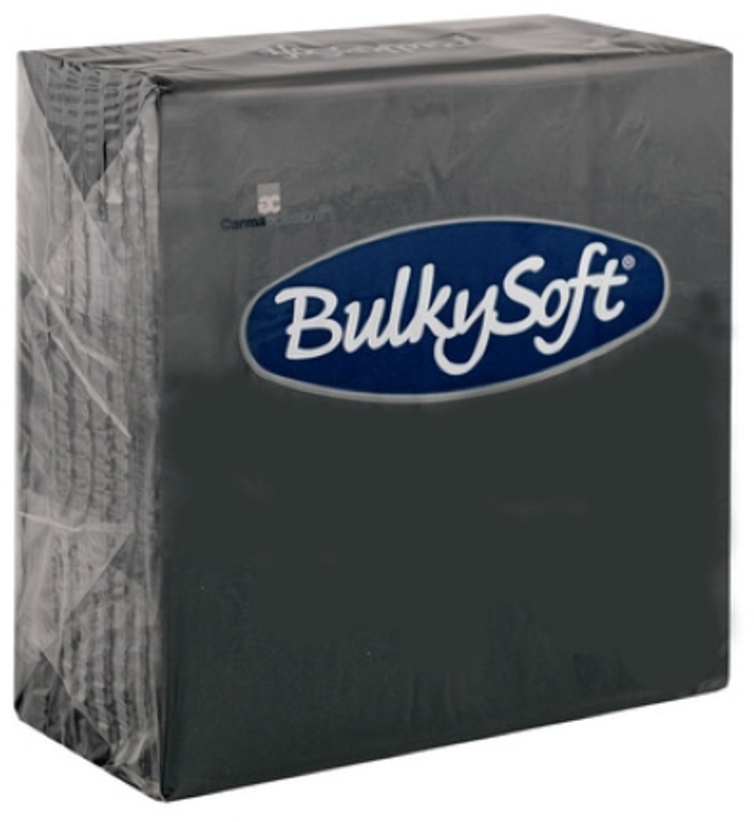 BulkySoft Servetten Zwart 33x33cm 1/4 vouw 2-laags cellulose 20x 100 stuks