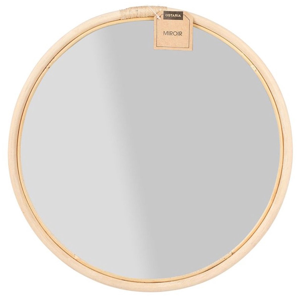 Ostaria Wandspiegel rond - rotan - Dia 45 cm - bohemian/boho spiegel - Natuurlijk wonen