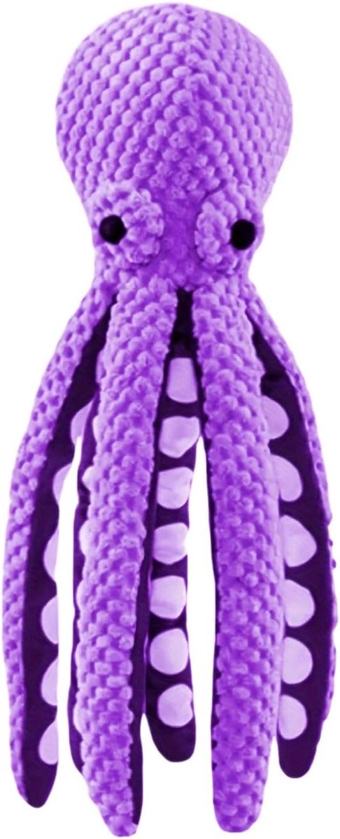 VEDIC® – Grote Octopus Honden Knuffel Paars – Hondenspeelgoed – Piepspeelgoed