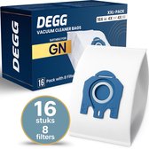 Bol.com DEGG® - Stofzuigerzakken Geschikt voor Miele GN - 16 Zakken + 8 Filter (motor & uitblaas) - Geschikt voor Miele Complete... aanbieding