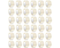 Kajal Adhesive Tape Transparant 36 Rollen Set – Stille PP verpakkingstape met sterke kleefkracht, 45 µm dik, ideaal voor dozen en verzending, professionele kwaliteit verpakkingstape (48 mm x 60 mm) met Kajal Sticker