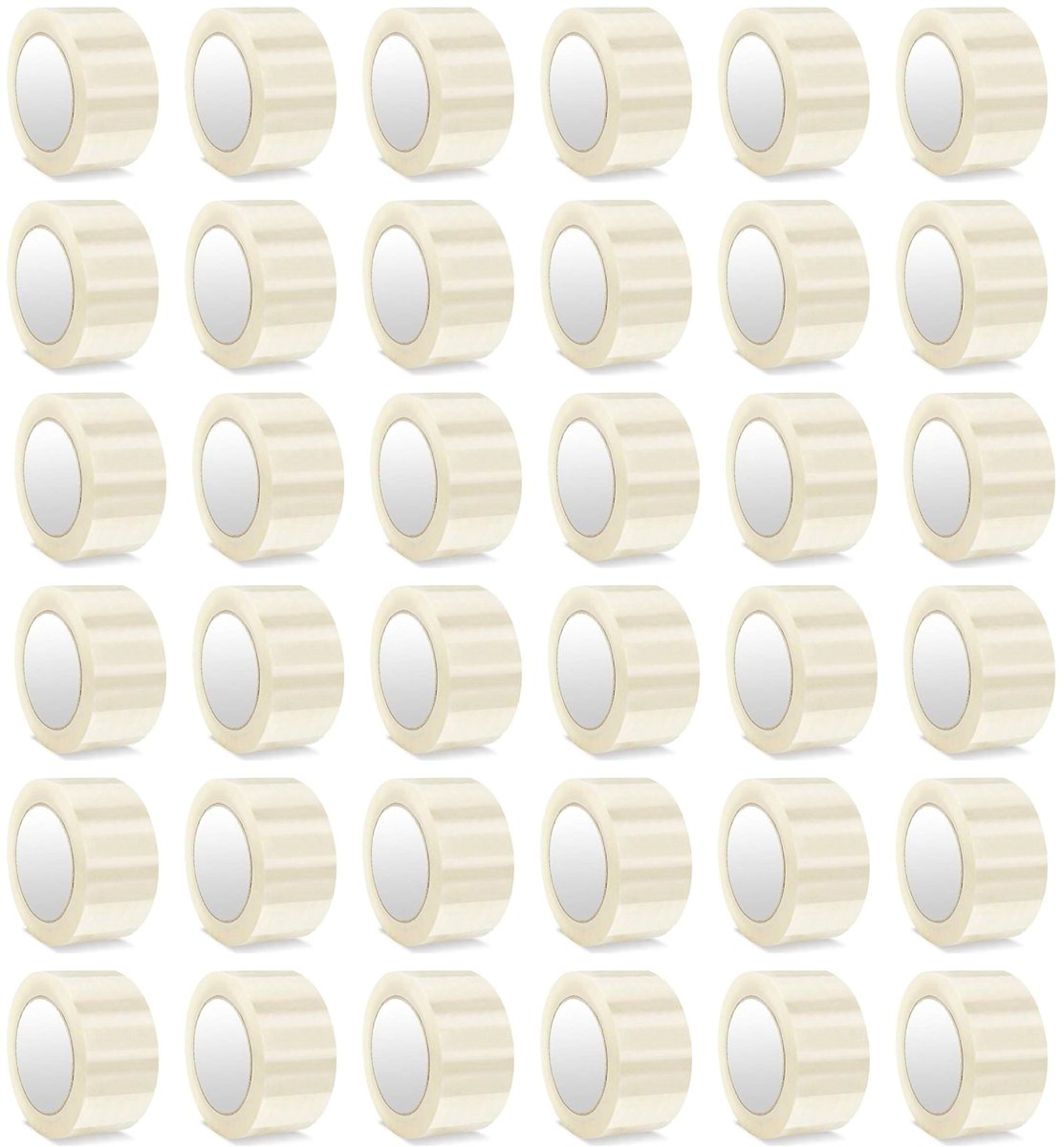 Kajal Adhesive Tape Transparant 108 Rollen Set – Stille PP verpakkingstape met sterke kleefkracht, 45 µm dik, ideaal voor dozen en verzending, professionele kwaliteit verpakkingstape (48 mm x 60 mm) met Kajal Sticker