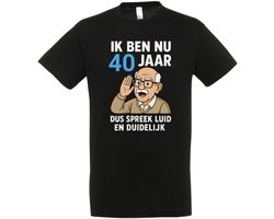 Ik Ben Nu 40 Jaar Dus Spreek Luid En Duidelijk - Verjaardag en feest cadeau - Cadeau tip - 40 jaar cadeau - 40 jaar - T-shirt - 1985 - Heren - Vader Cadeau - Maat S