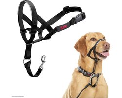 Halti Headcollar Zwart Nr 3 - Verstelbaar 40-54cm - Reflecterend Hondenhalster met Neusstuk