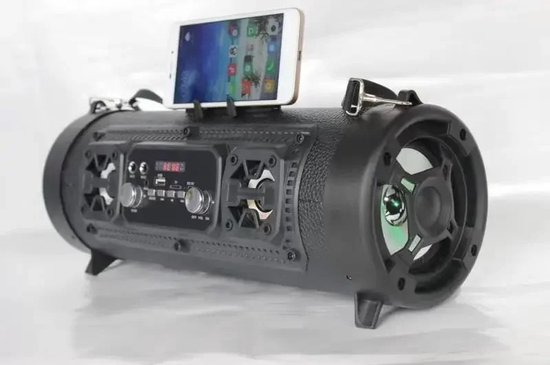 Bluetooth Speaker - Draadloze Luidspreker - Karaoke Speaker - Bluetooth Subwoofer - Smart Speaker - Met Microfoonfunctie - Muziekbox voor Auto - Cadeau voor Mannen - Party Speaker - USB - AUX - TF Kaart - Oplaadbaar - Zwart - Street Style - Draagbaar van Merkloos — afbeelding 5