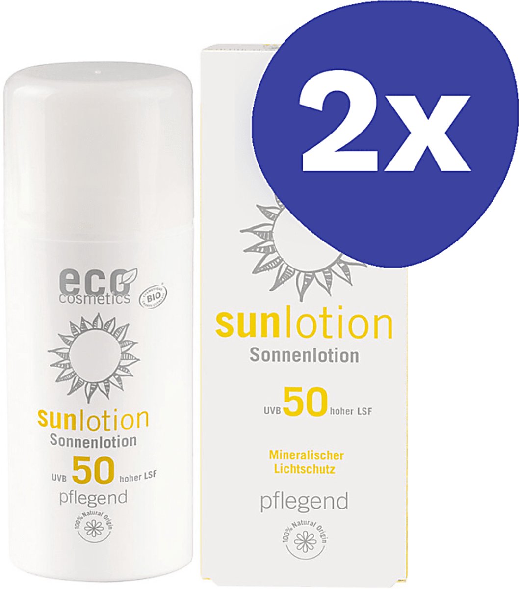 Eco Cosmetics Zonnebrandcreme SPF50 (2x 100ml)