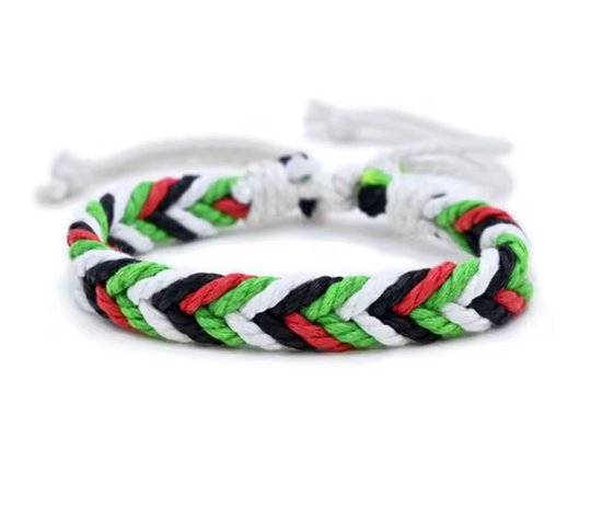 Akyol - Armband - Free Palestina armband - Palestina - Gevlochten armband - palestijnse armband - palestijnse vlag - No war - zwarte armband - free palestina