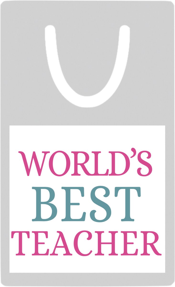 Hacebo® - World's best teacher metalen boekenlegger- Juf - beste juf - school - verjaardagscadeau - afscheidscadeau - kado Bladwijzer boekenleggers - 7.6 cm x 5cm