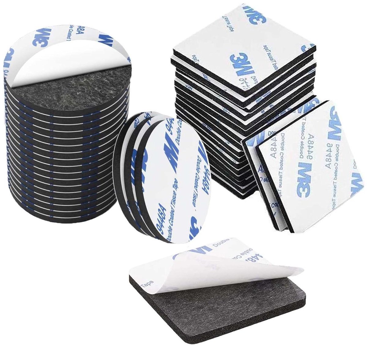 100 stuks dubbelzijdige kleefpads - Extra sterk zelfklevende pads voor vloeren en auto's - Zwart - Pak van 100 - Handig voor bevestiging en montage