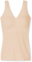 Nude shapewear top met V-hals en ingebouwde cups.