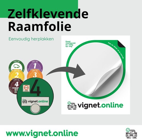 Vignet Online - Milieustickers - Transparante zelfklevende raamfolie
