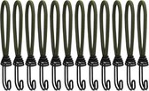 Cordes élastiques avec crochets - Set de 12 pièces - 16 cm - Tendeurs en caoutchouc - Charge maximale 25 kg - Pour bâches et rideaux - Cordes de fixation