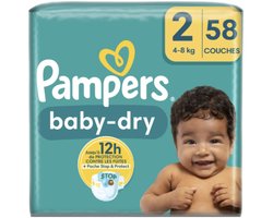 Pampers Baby Dry Luiers Maat 2 (4-8 kg) - 58 stuks