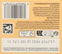 Achterkant van de Pukka Three Ginger verpakking met ingrediënten en barcode.