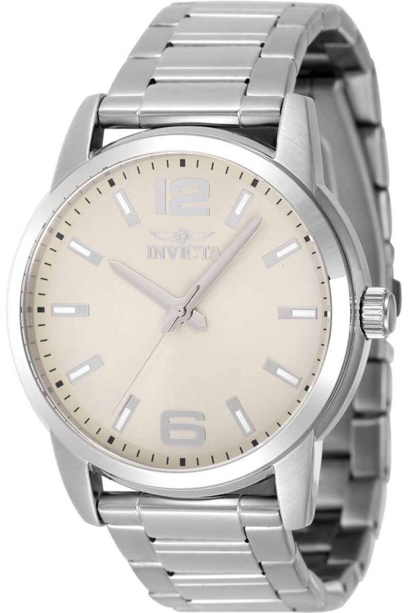 Invicta Celestial 48492 Heren Horloge - Waterdicht - Analoog - Quartz Uurwerk - Roestvrij Staal met witte Wijzerplaat - 43mm