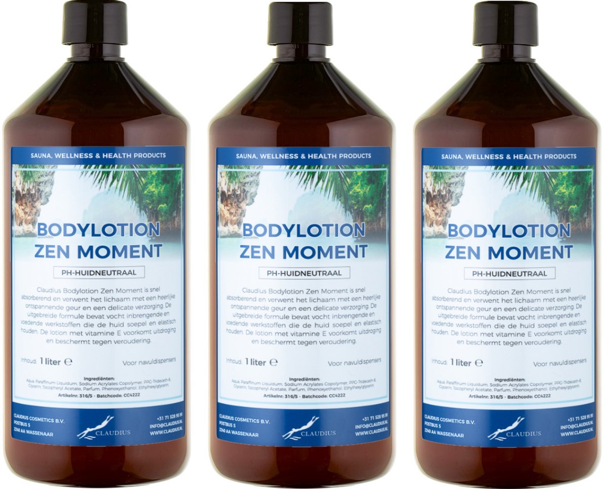 Bodylotion Zen Moment 1 Liter - set van 3 stuks