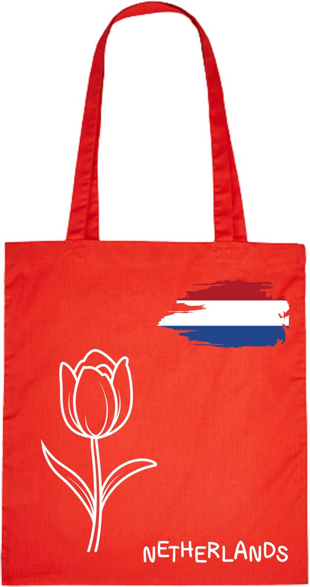Nederlandse tas. Souvenir tas uit Nederland ROOD - Katoen