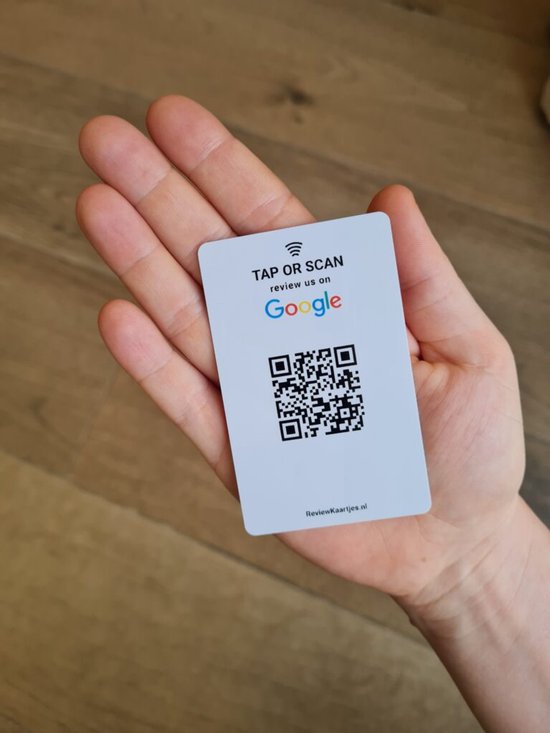 Foto: Google review kaart boost je reviews google review card google recensie kaart google review google nfc card nfc kaart nfc qr pvc seo recensies met nfc qr mis geen enkele review