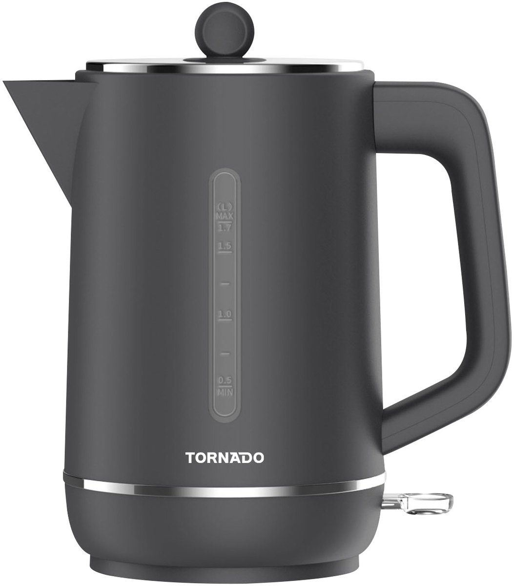 Tornado TKE-01328-GS - waterkoker - 1,7l - 2200W - Zwart