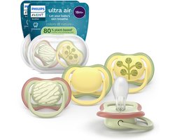 Philips Avent Ultra Air – Ademend en lichtgewicht fopspeen (18mnd+) – 4 stuks - SCF349/55