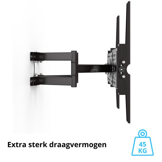 Innova® TV Muurbeugel Full Motion – 20 tot 75 inch – Draaibaar & Kantelbaar – tot 45 kg – Universeel