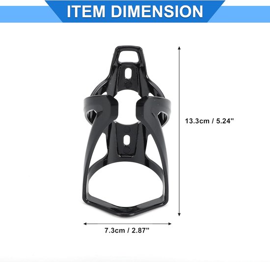 2-delige bidonhouder voor op de fiets - Bevestiging voor bidonhouder voor op de fiets - Perfect voor fietsen, woon-werkverkeer of andere buitenactiviteiten - Met accessoires - Zwart — afbeelding 5