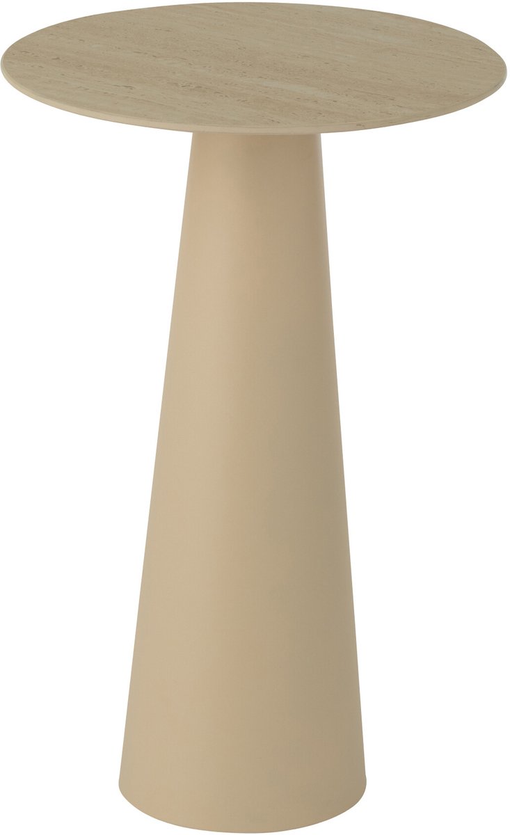 J-Line bijzettafel Column Kegel - ijzer - ecru/beige