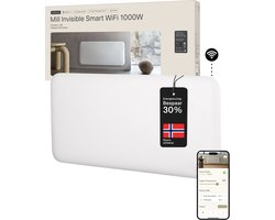 Mill PA1000WIF4 - WiFi-geïntegreerde stalen paneelverwarming - 1000 Watt - tot 16m2 - 100% stil - 5 jaar garantie
