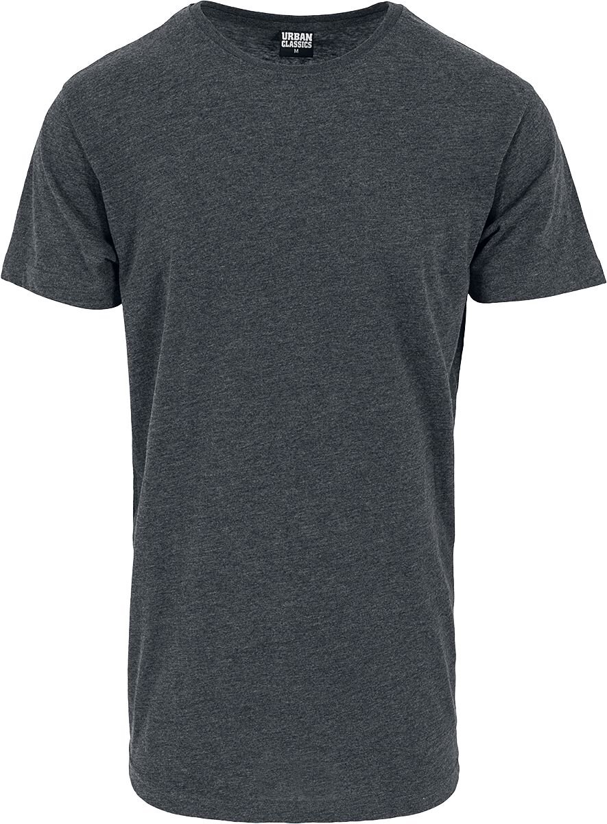 Urban Classics Shaped Long Tee Heren T-shirt houtskool 3XL Grijs
