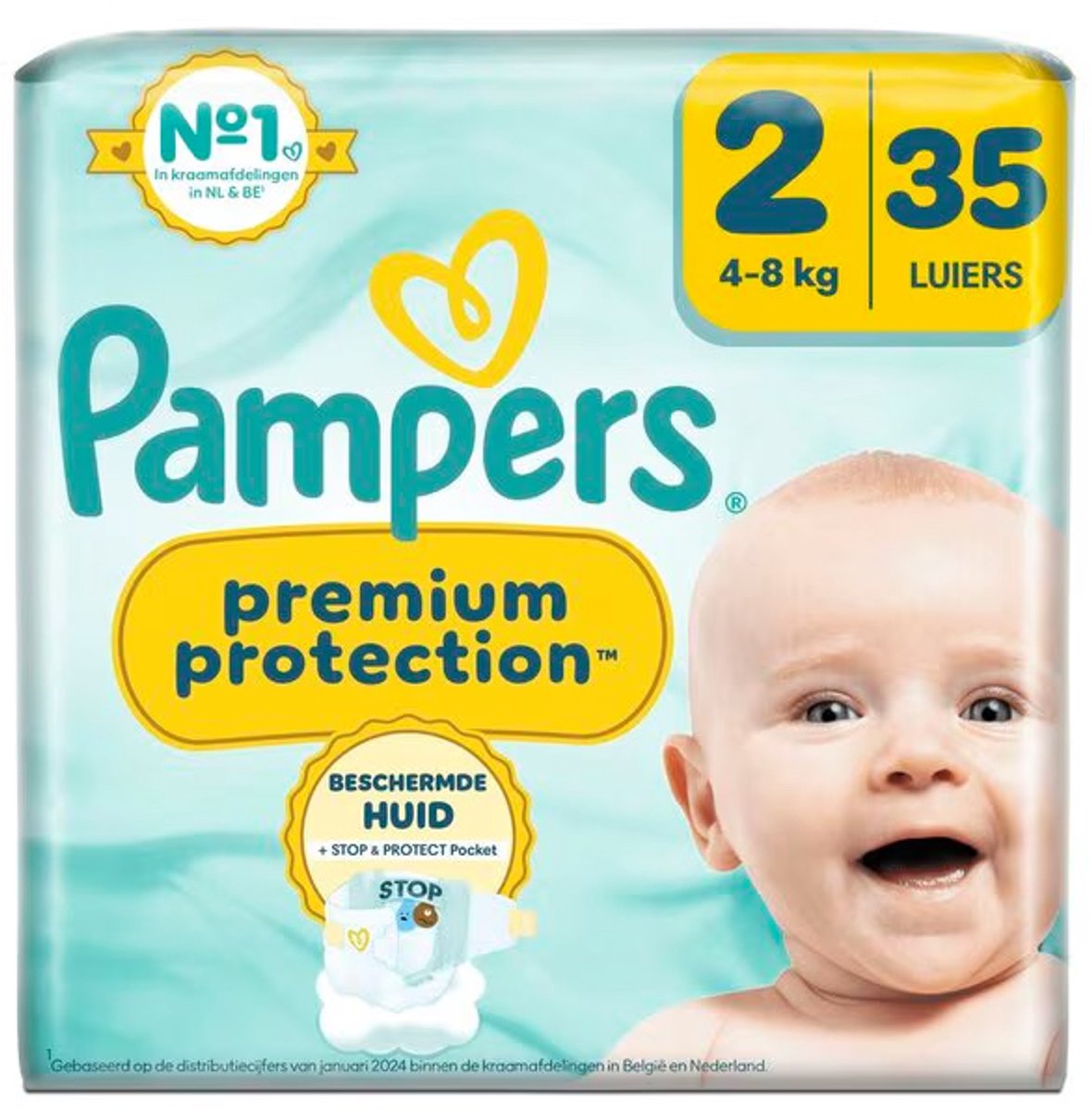 Pampers - Premium Protection - Maat 2 - Maandbox - 35 Stuks - 4-8 kg