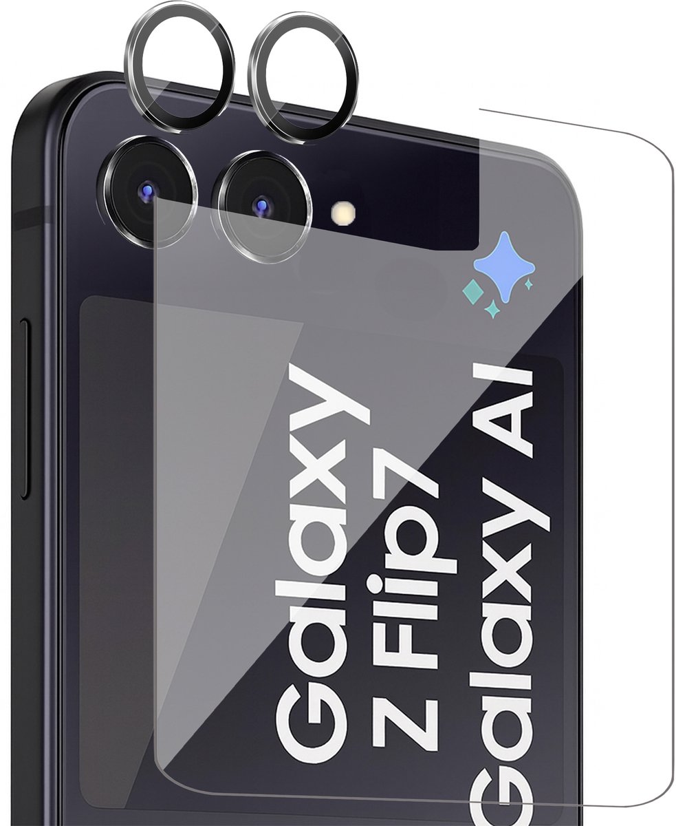 Screenprotector & Camera Protector geschikt voor Samsung Galaxy Z Flip 7 - Glas