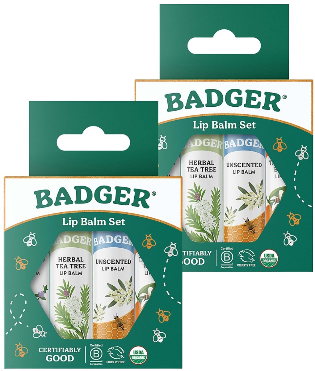 Badger Balm Classic Lipcare Kit Green (2x 4 stuks)