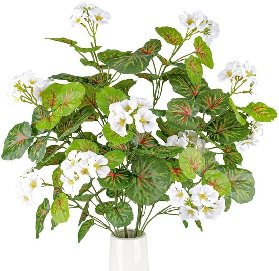 Chrees Kunstbloem, 4 takken, 97 cm, wit, decoratieve plant, levensechte takken met plantenbak, 1 stuk