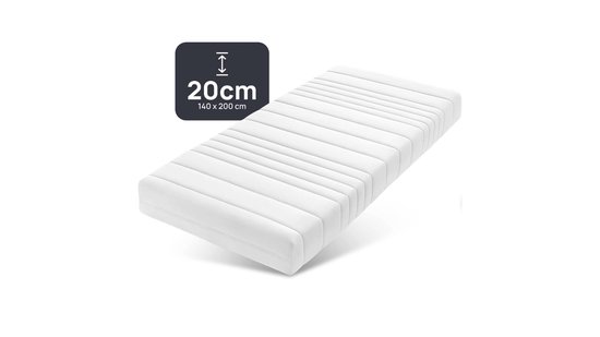 Matras Densi - 120x200 - Épaisseur 20 cm - 7 zones - Mousse froide - Housse déhoussable - Qualité hôtelière Premium
