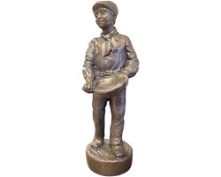 Zaaiende boer - 8x23x8 cm - Neolith - Brons kleurig - Beroepen beeld