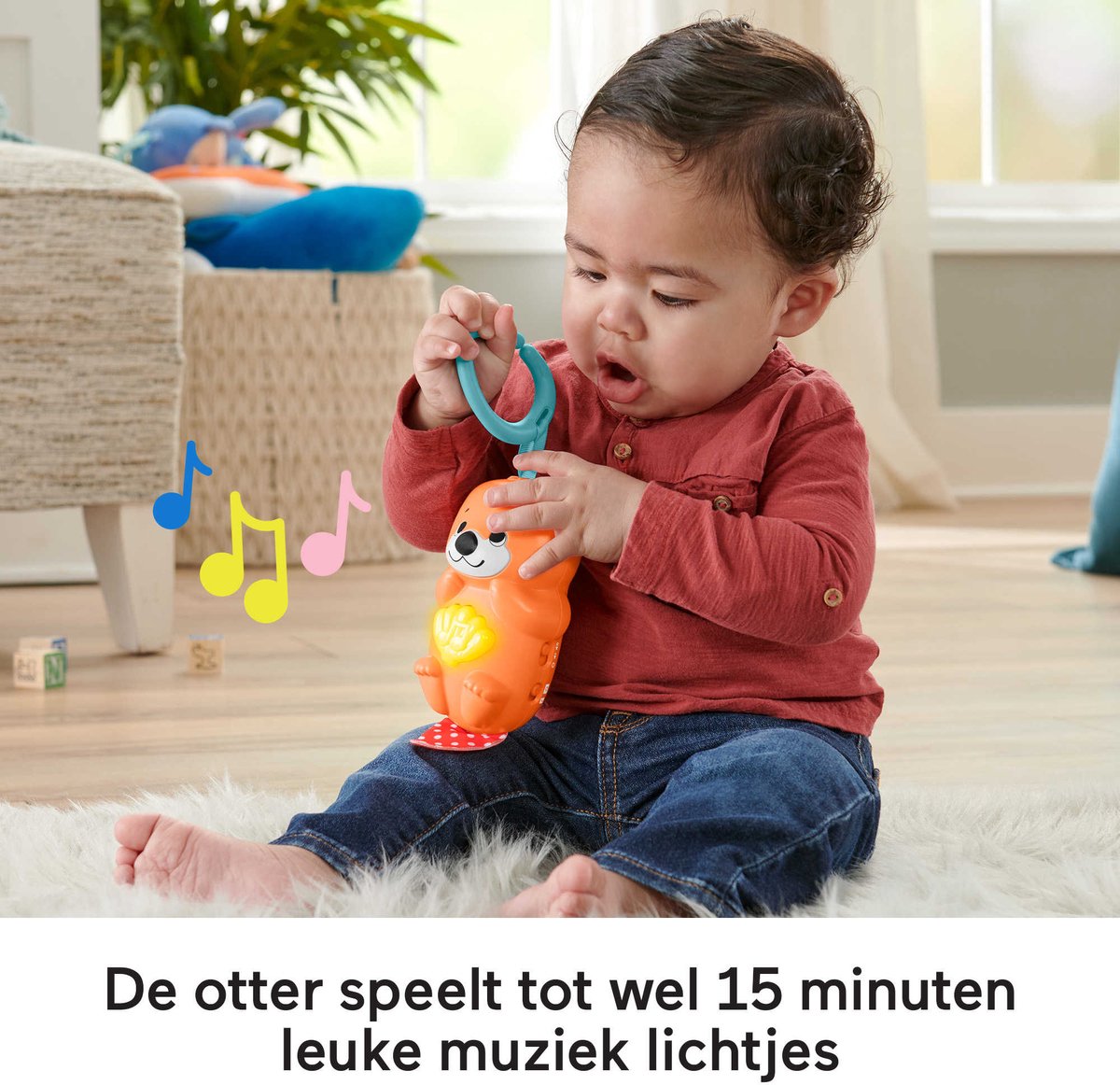 Fisher-Price 3-in-1 Muziek Glow & Grow Gym, Baby Speelmat - Met Lichtjes en Sensorisch Speelgoed voor Pasgeborenen — afbeelding 6