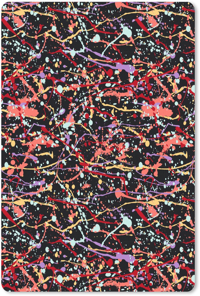 Muismat 18x27 cm - Mousepad Spat - Abstract - Waterverf - Zacht - Muismatten