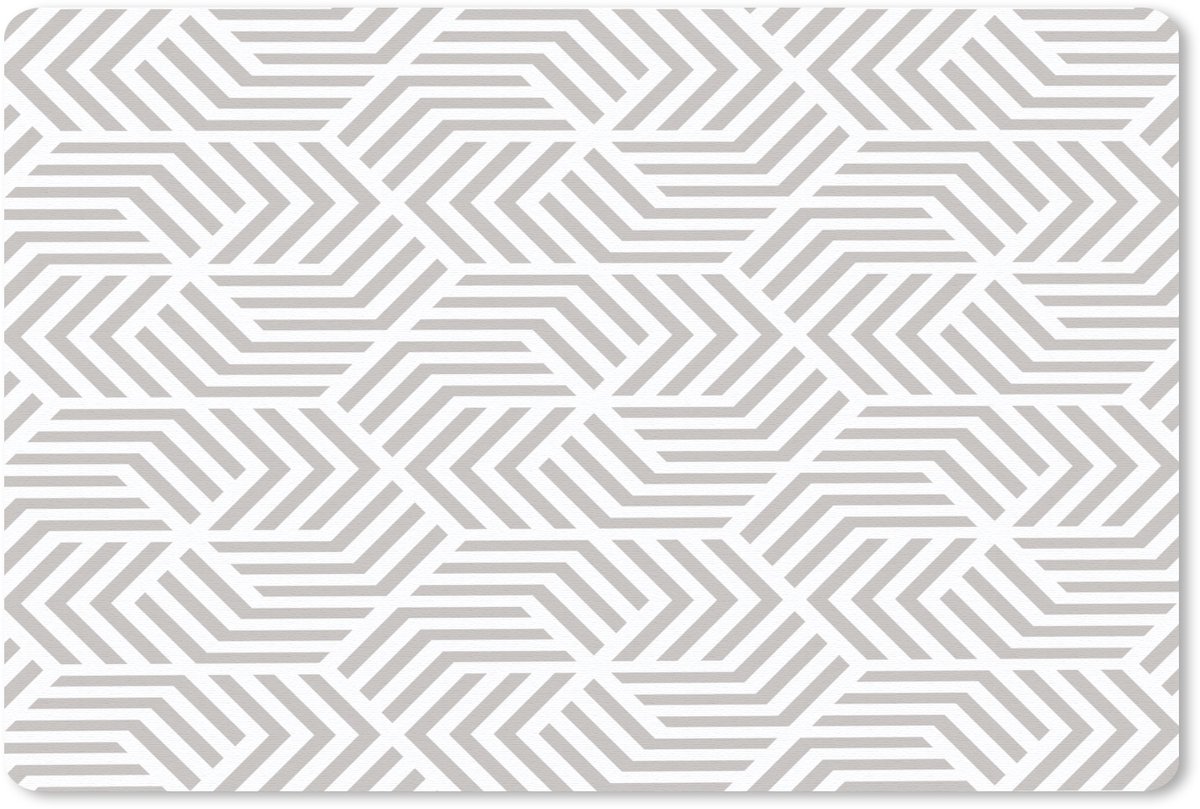 Muismat 27x18 cm - Mousepad Grafisch - Patroon - Modern - Onderbroken - Muismatten